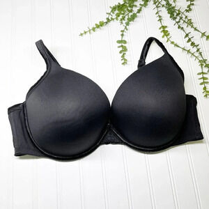 Cacique - Lane Bryant Black Smooth Boost Plunge Underwire Bra Women's Size 44DD